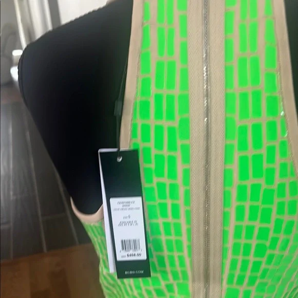 BCBGMAXAZRIA Green Sequin Halter Dress. Sz Small - Picture 6 of 9
